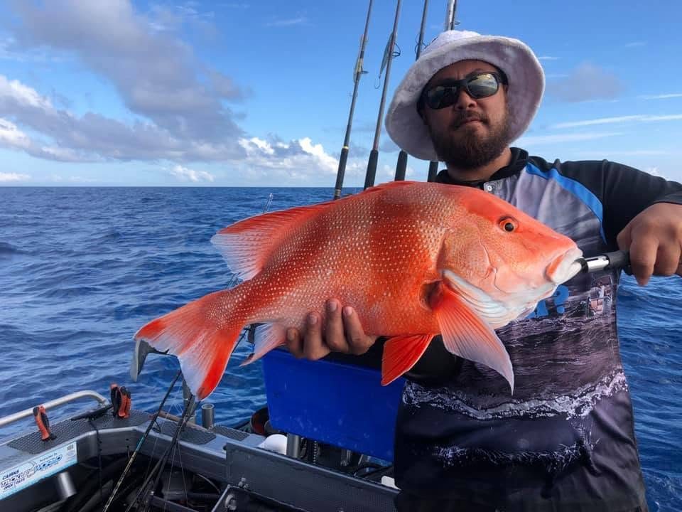 A coral trout caught on the reef
